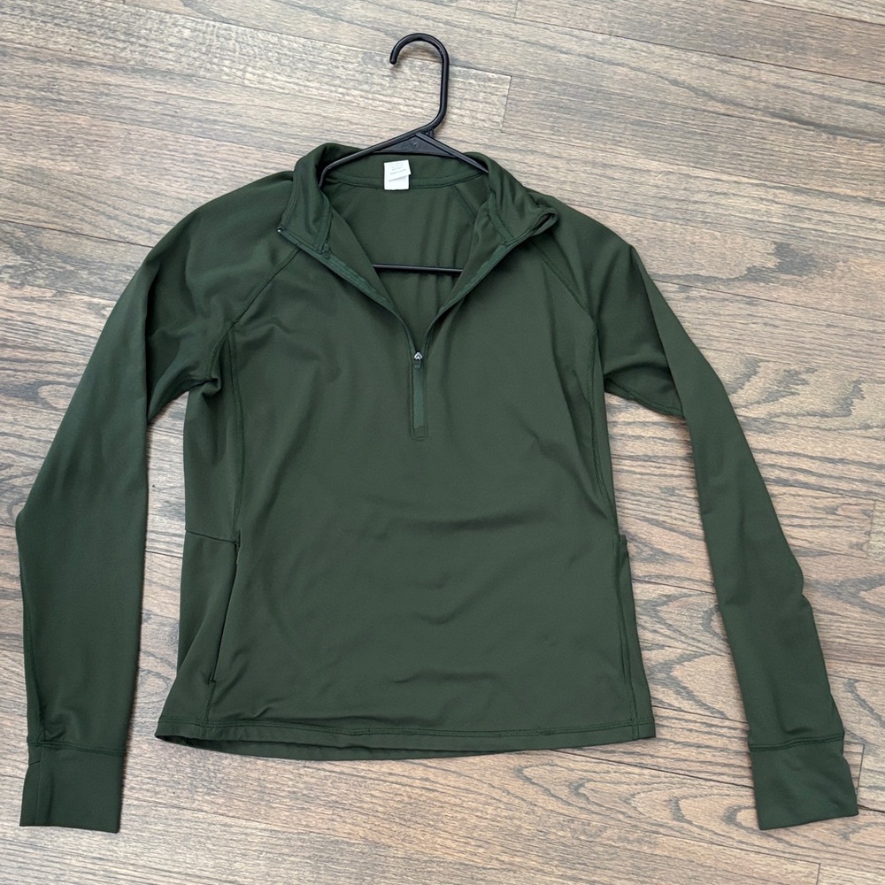 Xersion Olive Green Quarter-Zip Pullover